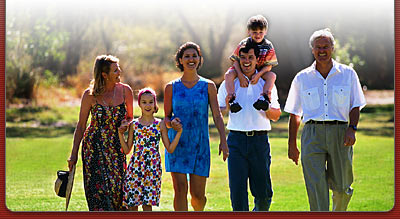 Family walking.